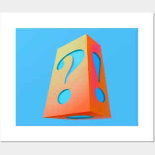 Orange Punctuation Cube Posters and Art